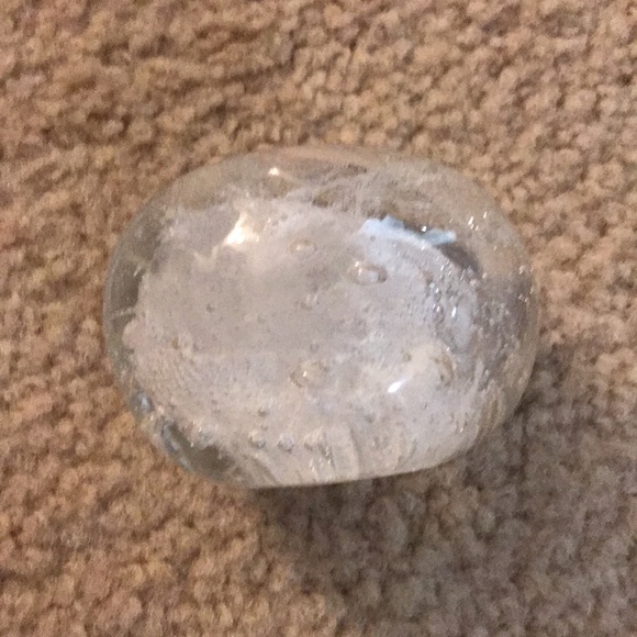 Art Glass/Bubble glass clear paper weight. - Picture 4 of 6